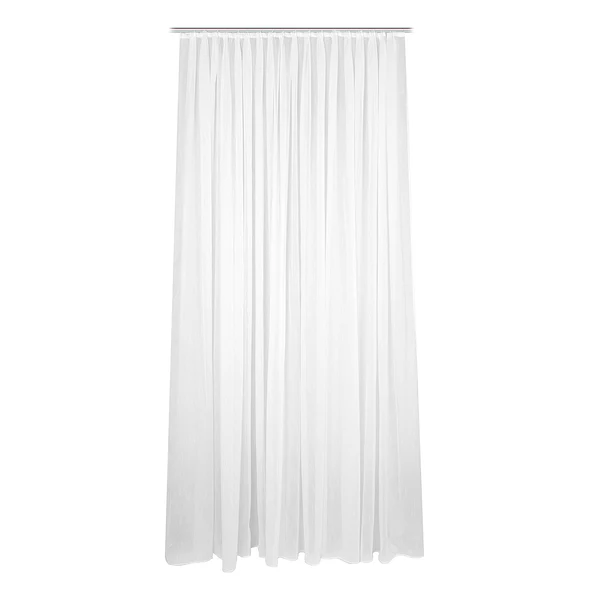 Fertiggardine Flamio - Polyester - Weiß - 450 x 225 cm