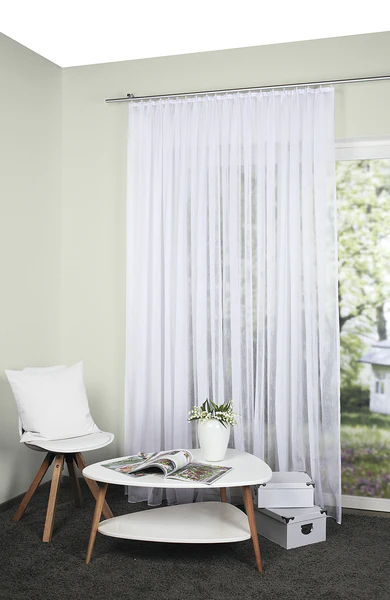 Fertiggardine Flamio - Polyester - Weiß - 450 x 225 cm - Image 2