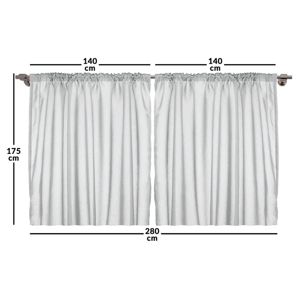 Fertiggardine Italien I (2er-Set) - Polyester - Aprikose / Grün - 140 x 175 cm - Image 3