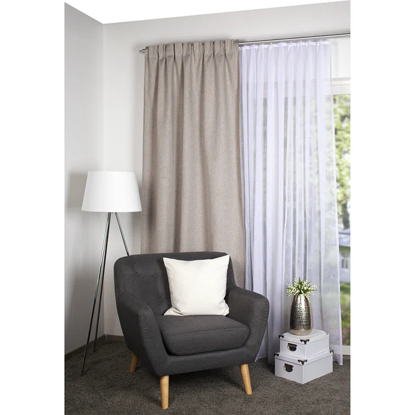 Fertiggardine Sando (3-teilig) - Polyester - Beige - Image 2