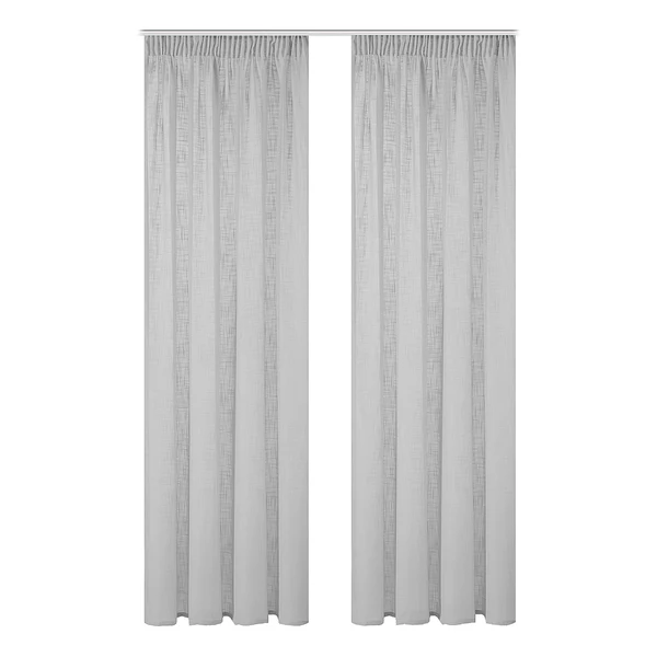 Fertiggardine Softy 2er-Set - Polyester - Grau - 140 x 160 cm