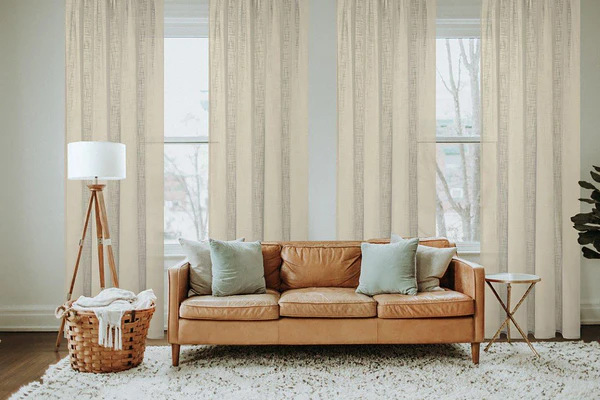 Fertiggardine Softy - Polyester - Taupe - 140 x 225 cm - Image 3