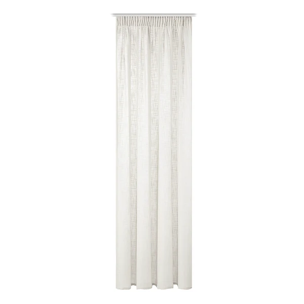 Fertiggardine Softy - Polyester - Wollweiß - 140 x 160 cm