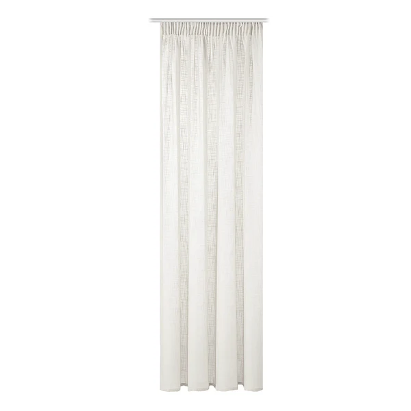 Fertiggardine Softy - Polyester - Wollweiß - 140 x 225 cm
