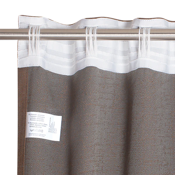 Fertiggardine Solo - Baumwolle / Polyester - Braun - 130 x 250 cm - Image 4