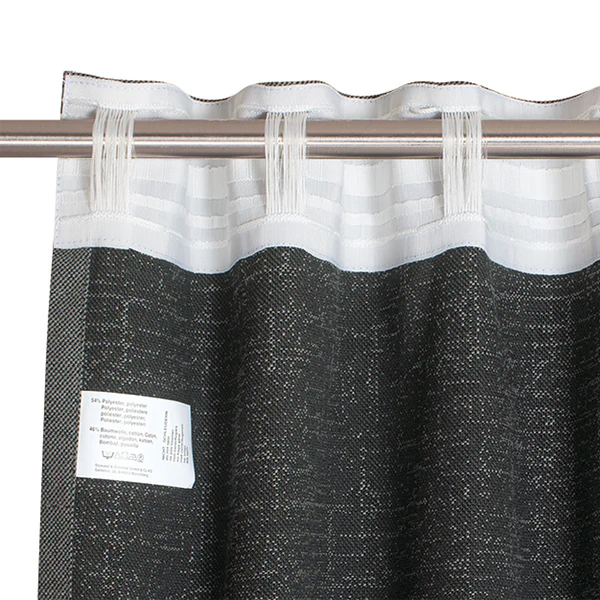Fertiggardine Solo - Baumwolle / Polyester - Grau - 130 x 250 cm - Image 4