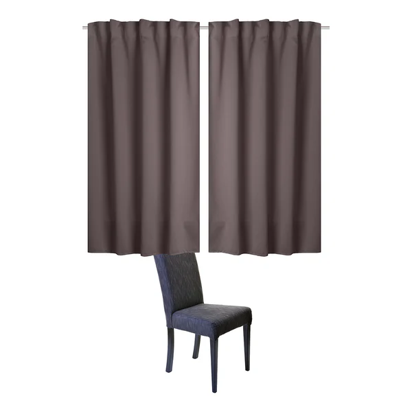 Fertigschal Gressy (2er-Set) - Polyester - Steingrau - 140 x 145 cm - Image 2
