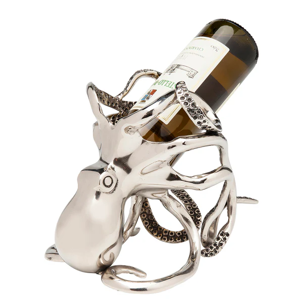 Flaschenhalter Octopus - Silber - Metall - Image 2