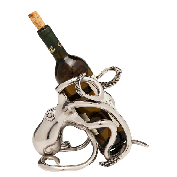Flaschenhalter Octopus - Silber - Metall - Image 3