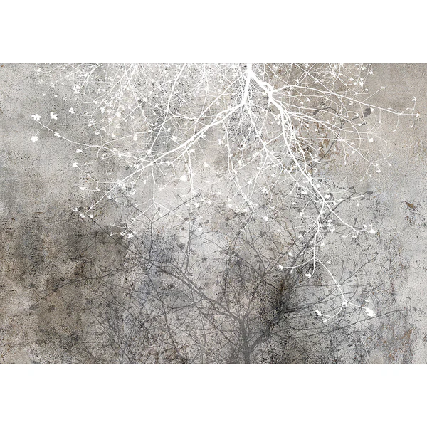 Fototapete Clear Branching - Vlies - Schwarz-Weiß - 400 x 280 cm