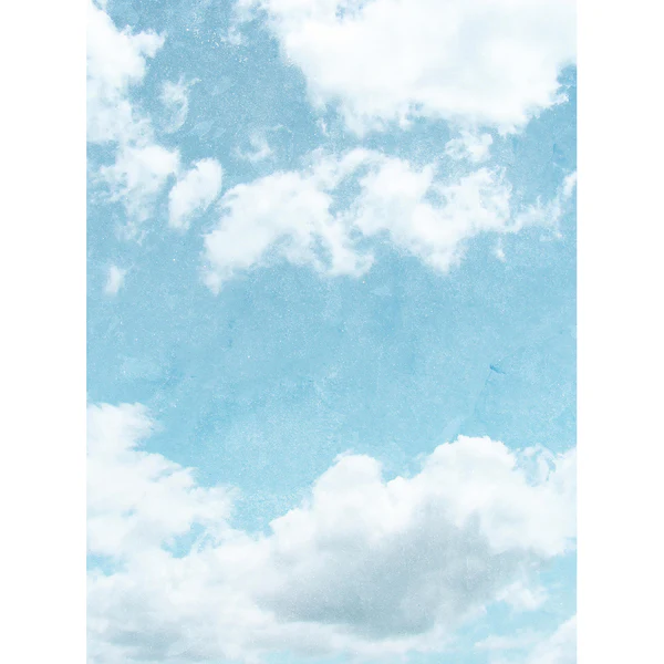 Fototapete Wolken Himme - Vlies - Blau / Weiß - Breite: 1.9 cm