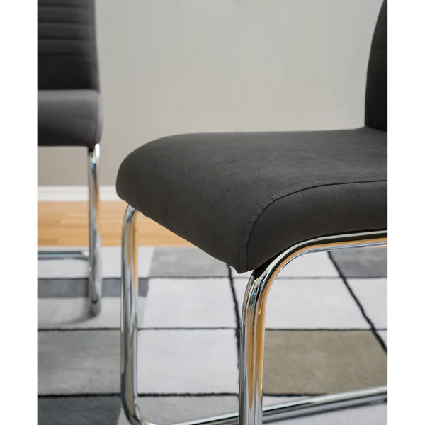 Freischwinger Claras - Webstoff - Grau - 2er Set - Image 10