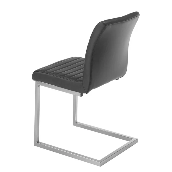Freischwinger Finga I (2er-Set) - Vintage Kunstleder Kasai: Grau - Edelstahl - Image 11