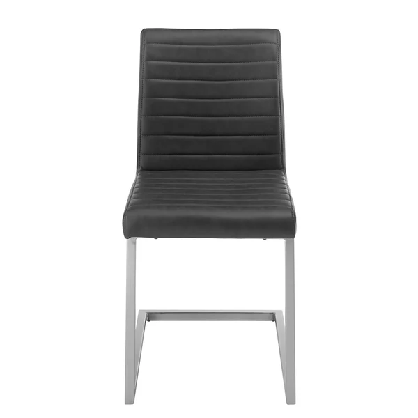 Freischwinger Finga I (2er-Set) - Vintage Kunstleder Kasai: Grau - Edelstahl - Image 9