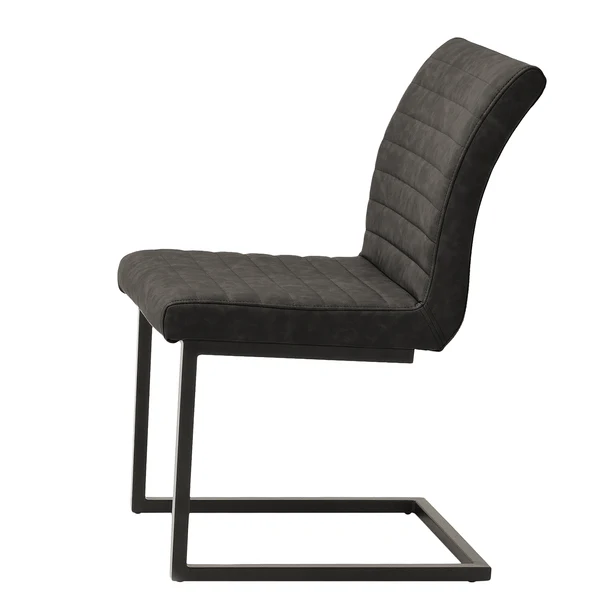 Freischwinger Finga I (2er-Set) - Vintage Kunstleder Kasai: Grau - Schwarz - Image 3