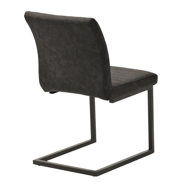 Freischwinger Finga I (2er-Set) - Vintage Kunstleder Kasai: Grau - Schwarz - Image 4