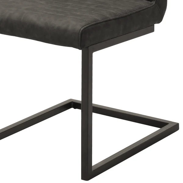 Freischwinger Finga I (2er-Set) - Vintage Kunstleder Kasai: Grau - Schwarz - Image 7