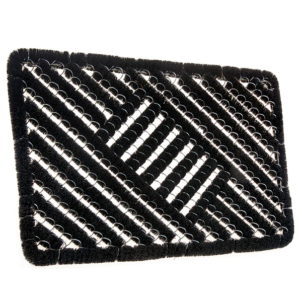 Fußmatte Grid Brushes - Kokos / Zink - Schwarz - 60 x 40 cm - Image 3