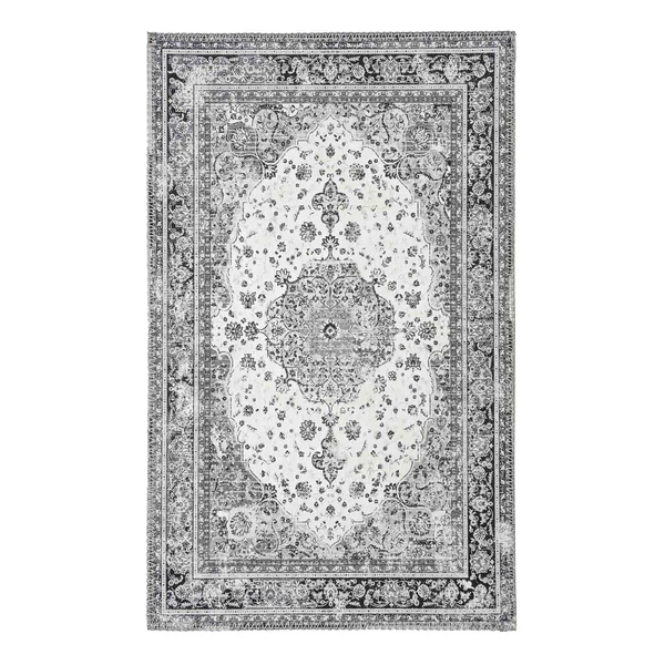 Fußmatte Havana - Polyester Chenille - Schwarz / Weiß