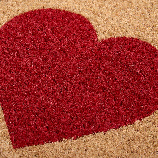 Fußmatte Kokos Heart in Home - Kokos / PVC - Beige / Rot - Image 5