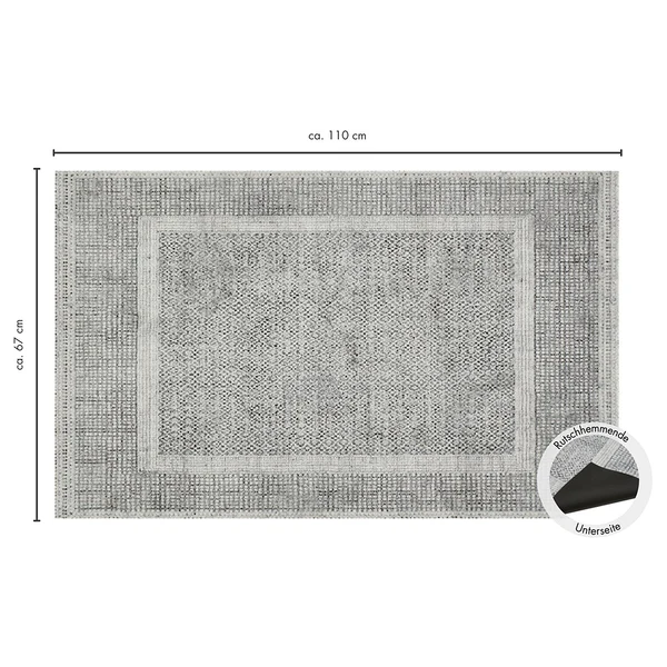 Fußmatte Square - Polyamid - Silber - 67 x 110 cm - Image 9