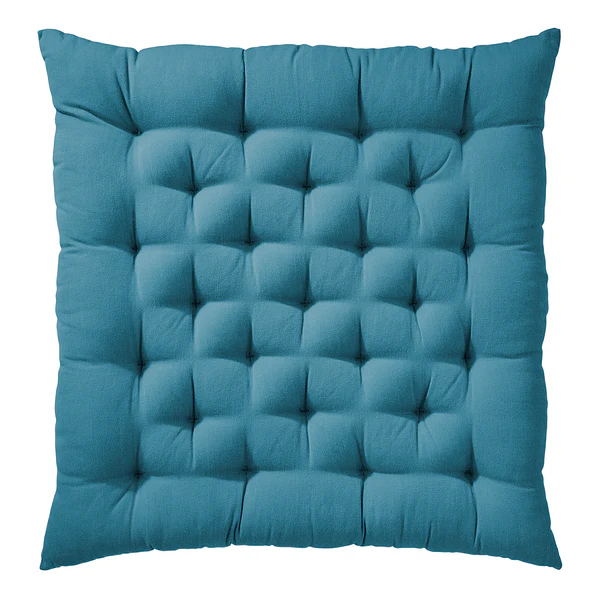 Futonkissen SOLID 4er-Set - Baumwolle / Polyester - Blau - Image 4