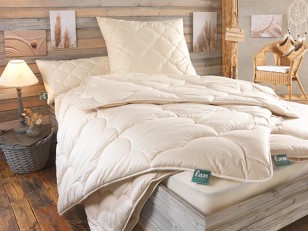 Ganzjahresdecke Hanf Relax - Baumwolle / Hanf - Beige - 155 x 220 cm - Image 2
