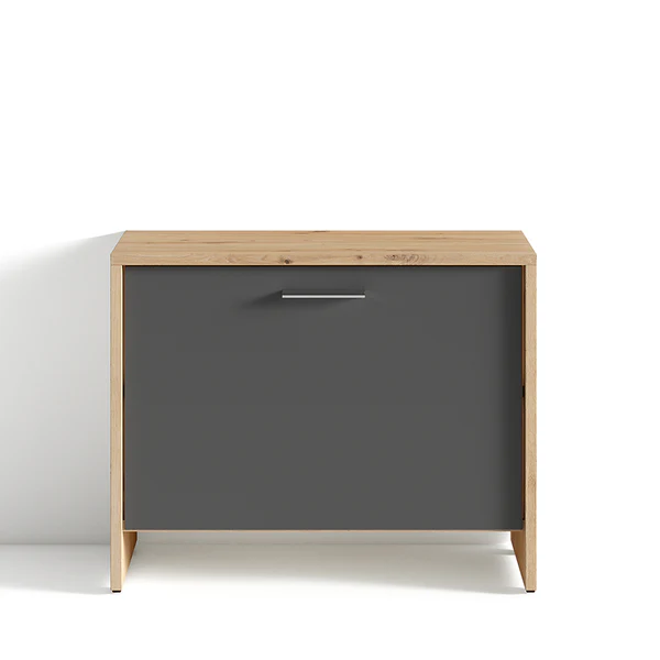 Garderobenbank Edgeworth - Eiche Artisan Dekor / Anthrazit - Image 3