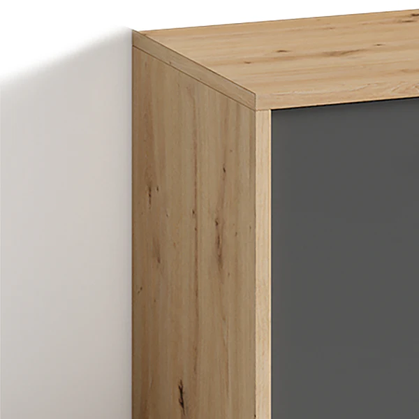 Garderobenbank Edgeworth - Eiche Artisan Dekor / Anthrazit - Image 5