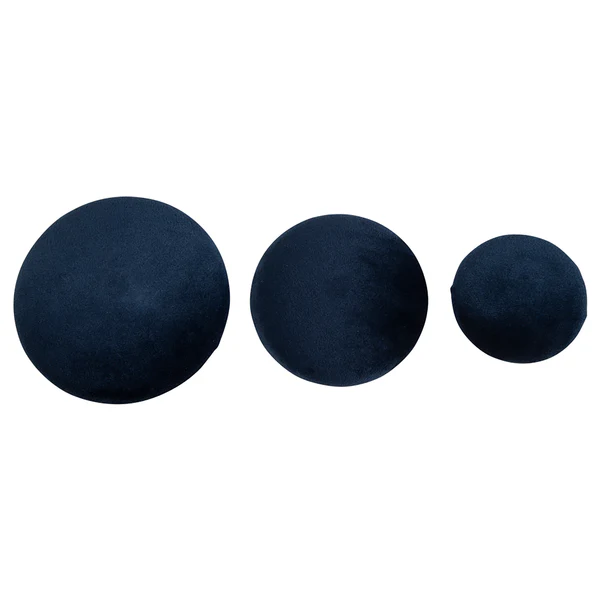 Garderobenhaken Giza (3-teilig) - Samtstoff - Blau