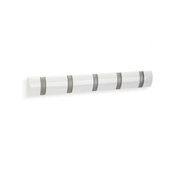 Garderobenleiste Flip - Pappel massiv / Metall - 3 x 6 x 50 cm