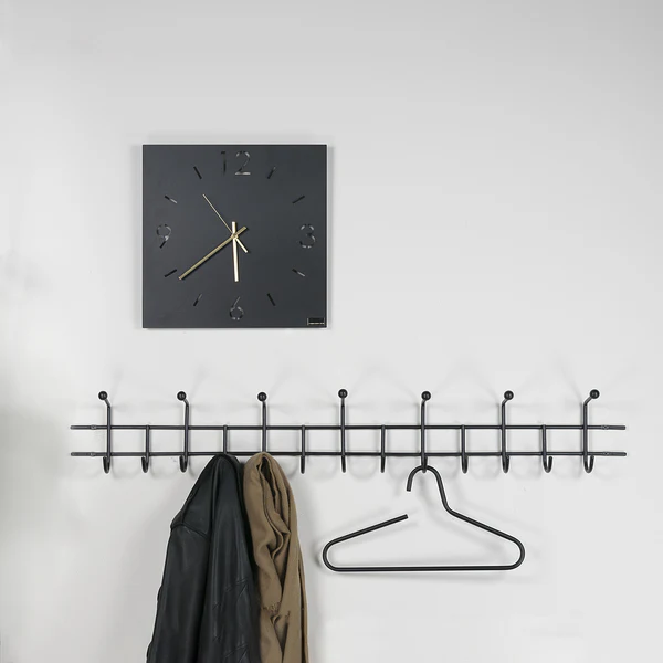 Garderobenleiste Honaker - Metall - Schwarz - Breite: 119 cm - Image 3
