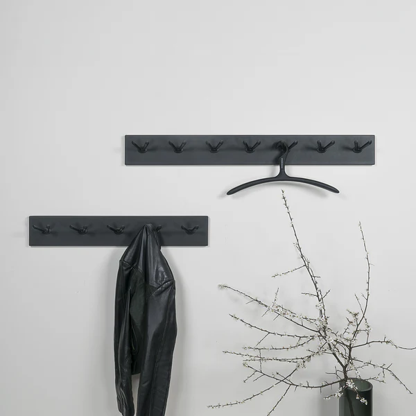 Garderobenleiste Willcox - Metall - Schwarz - Breite: 75 cm - Image 2
