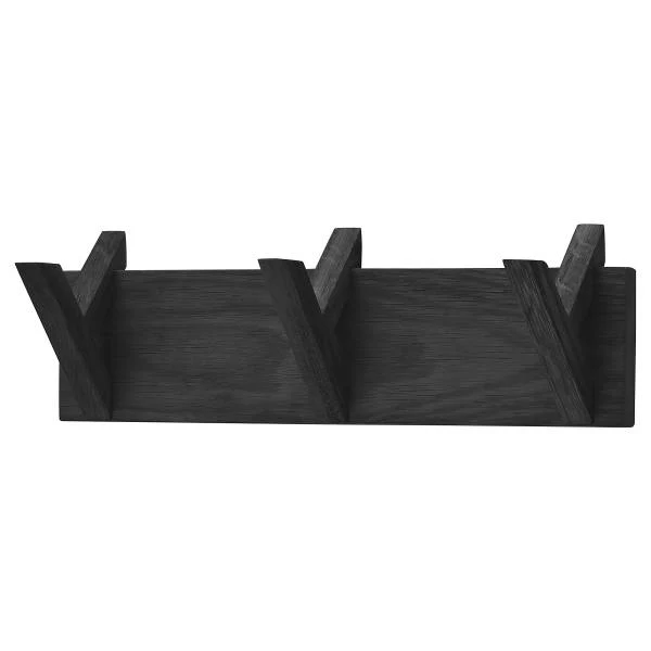 Garderobenleiste Woods Cross - Eiche Schwarz - Breite: 40 cm