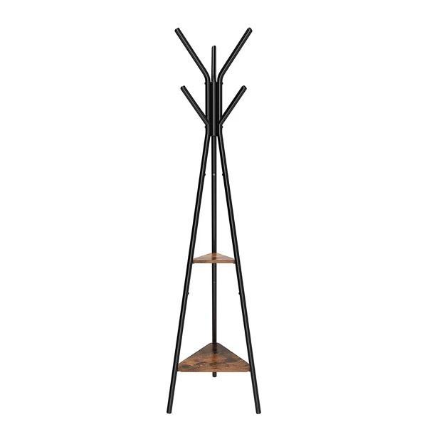 Garderobenständer Wardsboro - Metall - Schwarz / Braun