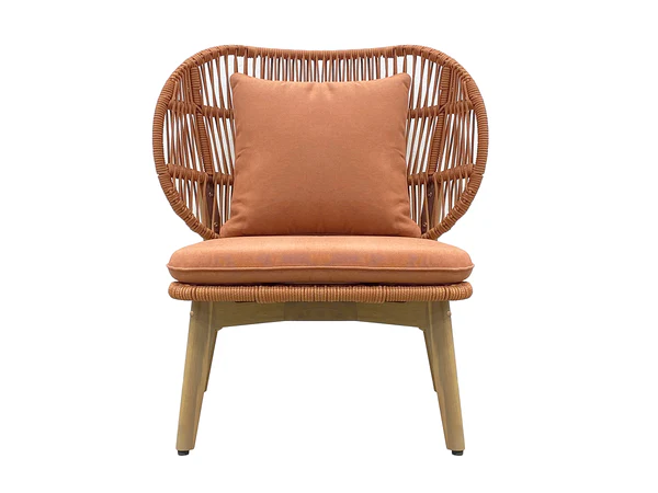 Gartensessel Lasia - Akazie massiv / Polyester - Terracotta - Image 3