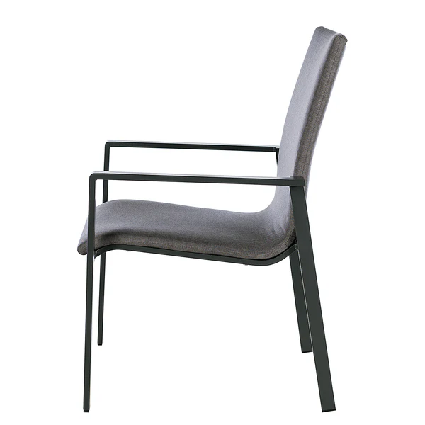Gartenstuhl Kasama 2er-Set - Grau - Webstoff - Aluminium - 60 x 67 x 96 cm - Image 5