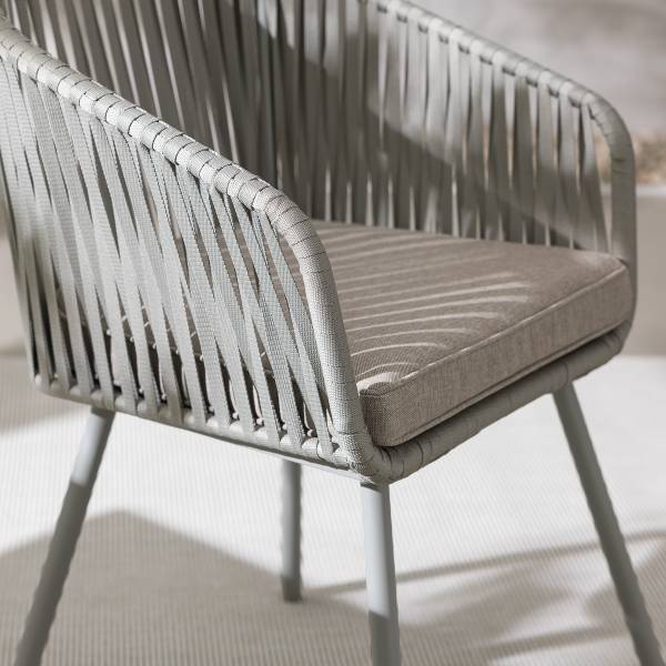 Gartenstuhl NOXI 2er-Set - Stahl / Polyester - Taupe - Image 5