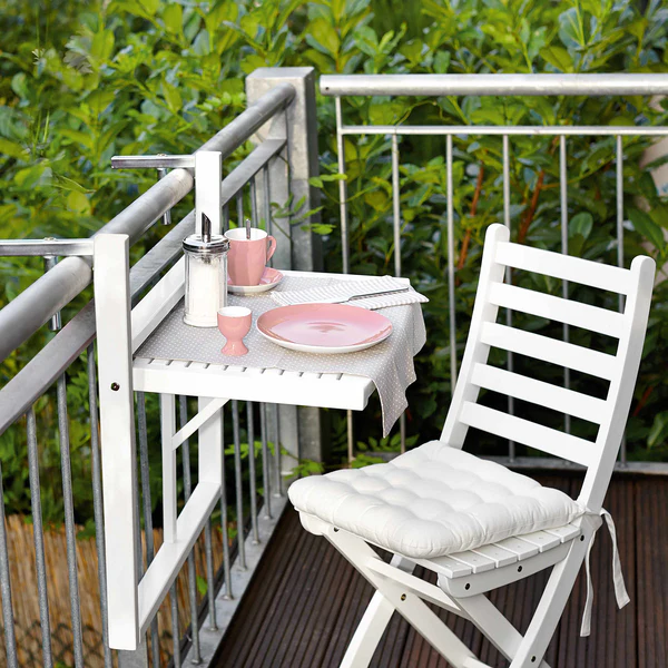 Gartentisch LODGE - Akazienholz - Weiß - Image 2