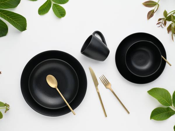 Geschirrset Magic Black 20-teilig - Schwarz - Keramik - Andere - 41 x 32 x 32 cm - Image 4