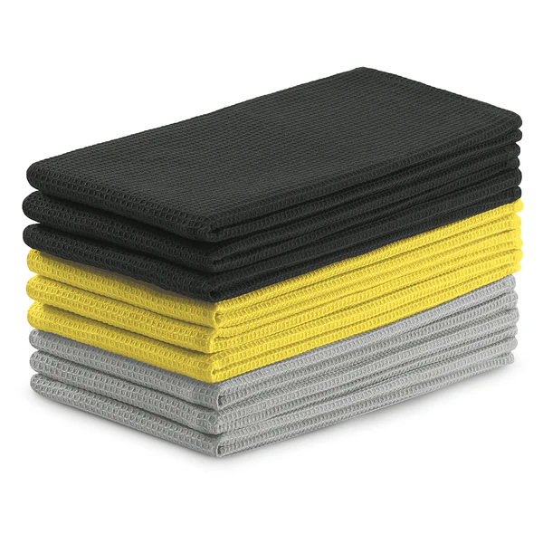 Geschirrtuch Set Betty Uni Typ A - Baumwolle - 50 x 70 cm - Grau / Gelb - 9-teilig - Image 2