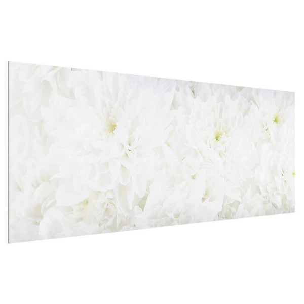 Glasbild Dahlien Blumenmeer - Weiß - 80 x 30 x 0,4 cm - 80 x 30 cm - Image 7