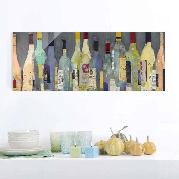 Glasbild Spirituosen - Blau - 125 x 50 x 0,4 cm - 125 x 50 cm - Image 4