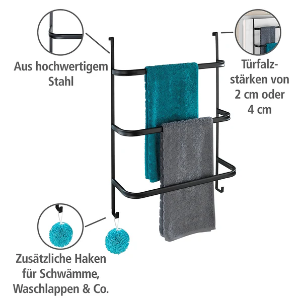 Handtuchhalter Irpinia - Stahl - Schwarz - Image 12
