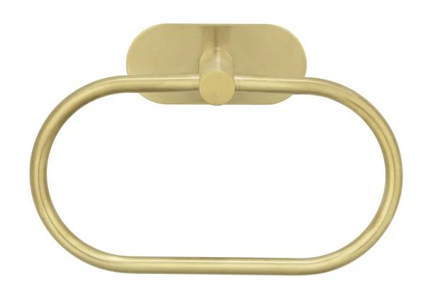 Handtuchring Orea - Edelstahl / Satiniertes Glas - Gold - Image 3