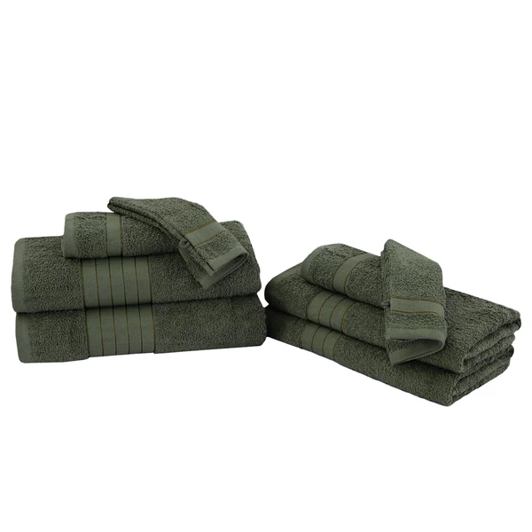 Handtuchset Brunswich (8-teilig) - Baumwolle - Grün