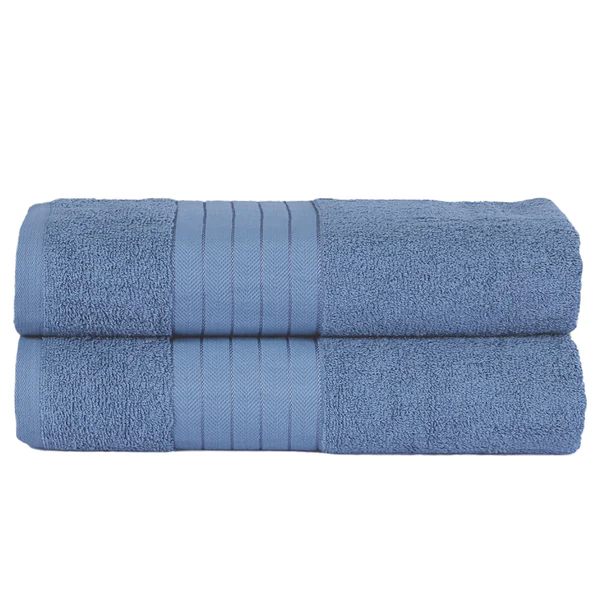 Handtuchset Cindy (2er-Set) - Baumwolle - Eisblau