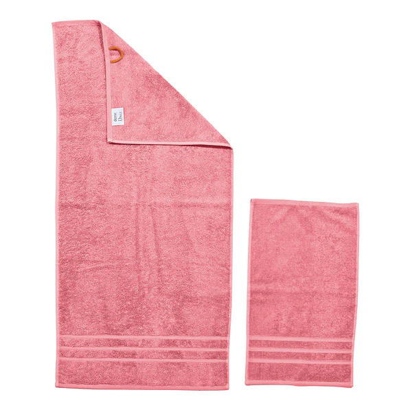 Handtuchset Daily Uni III (4-teilig) - Baumwollstoff - Rosa - Image 2
