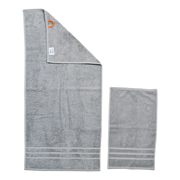 Handtuchset Daily Uni III (4-teilig) - Baumwollstoff - Silber - Image 2