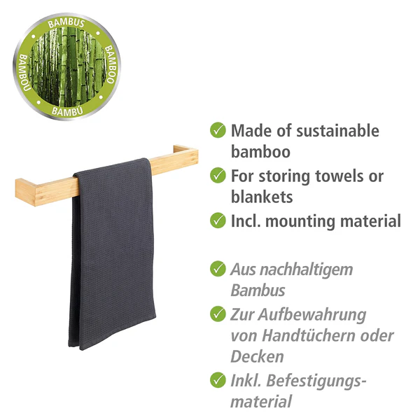 Handtuchstange Bambusa - Bambus - Natur - Breite: 60 cm - Image 3